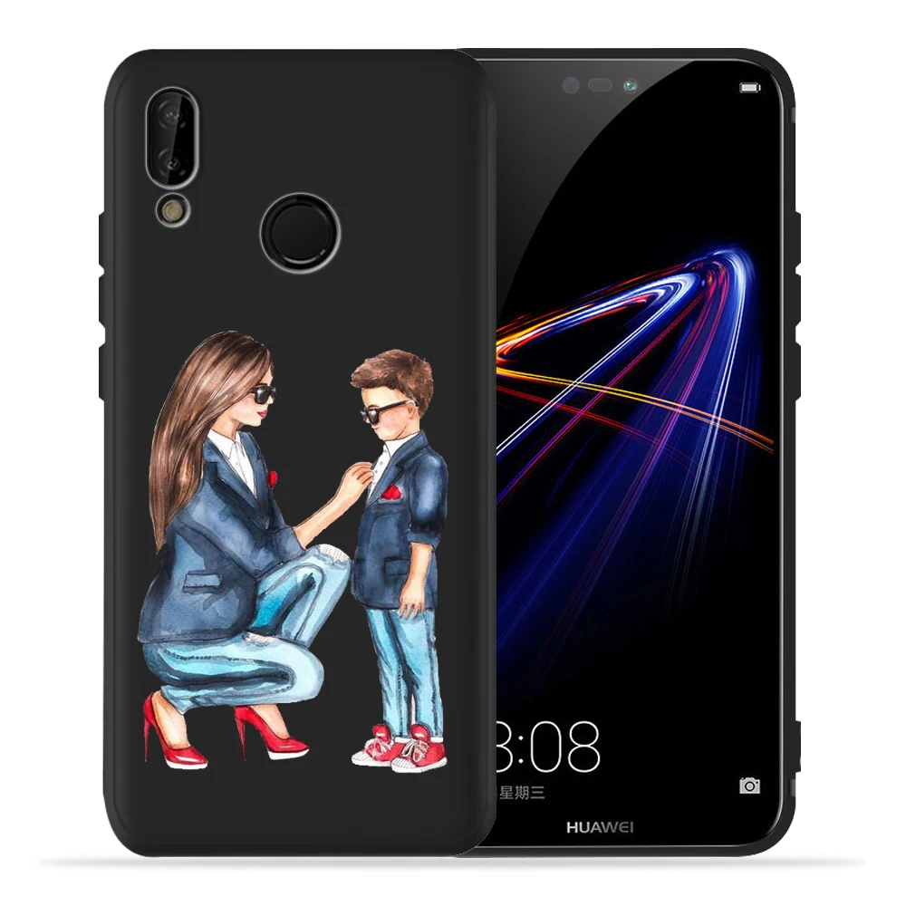 Модный чехол для мамы и дочки, супермамы и папы для huawei p20 Pro, чехол P20 P30 Pro P9 P8 mate 20 Lite Honor 8X9 10 20 PSmart - Цвет: 01