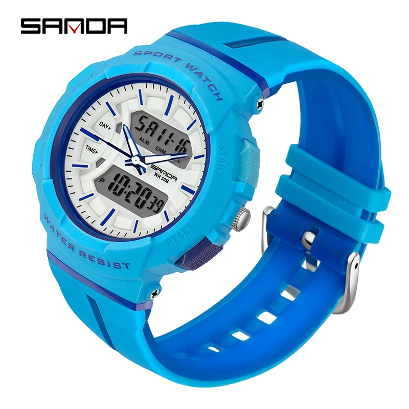 

Women's Watches Fashion Dress Bracelet Top Brand SANDA Wristwatch Luxury Anti-fall Stopwatch Digital Watch Girl Hour Alarm Clock