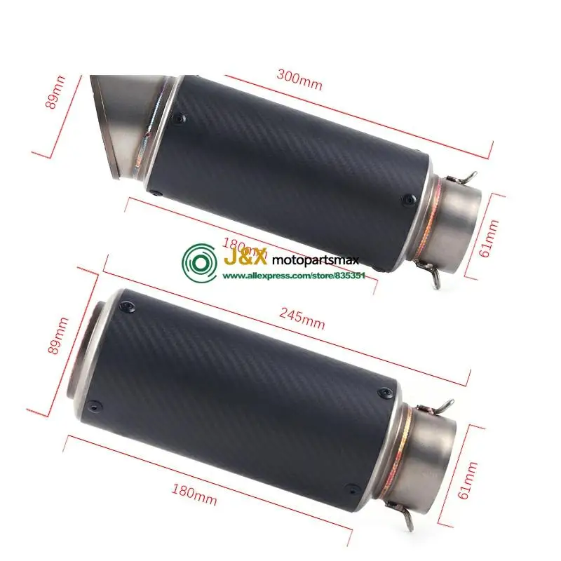 61 мм 51 внутренний универсальный глушитель для мотоцикла глушители выхлопная
