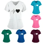 Женская футболка с коротким рукавом и V-образным вырезом, с принтом