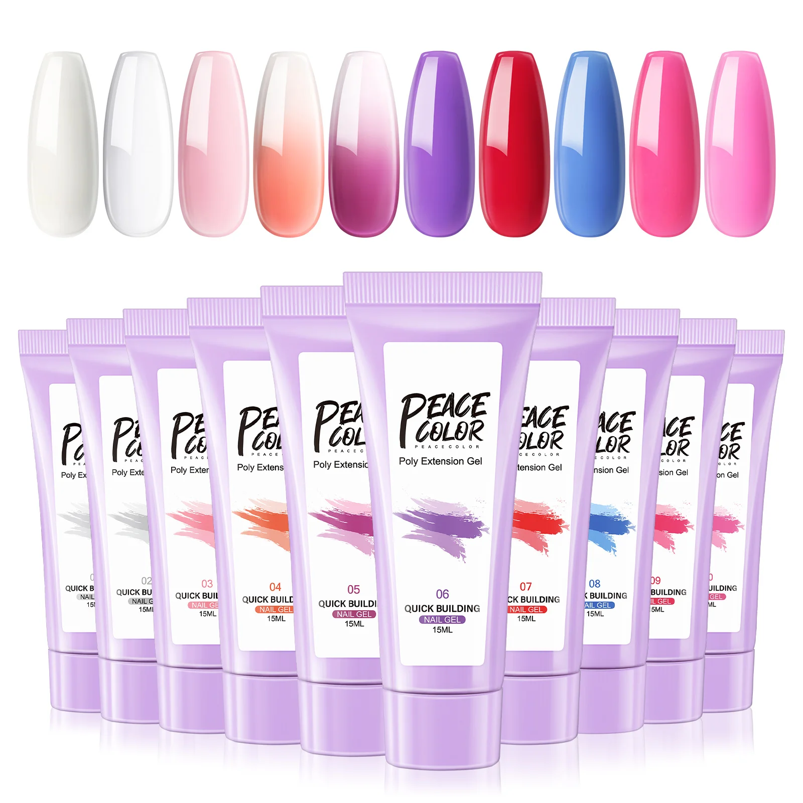 

Poly UV Nail Gel 15ml Extension Acrylic Gel For Nail Art Jelly Gel Manicure Supply Poly Polish Nail Gel Glitter