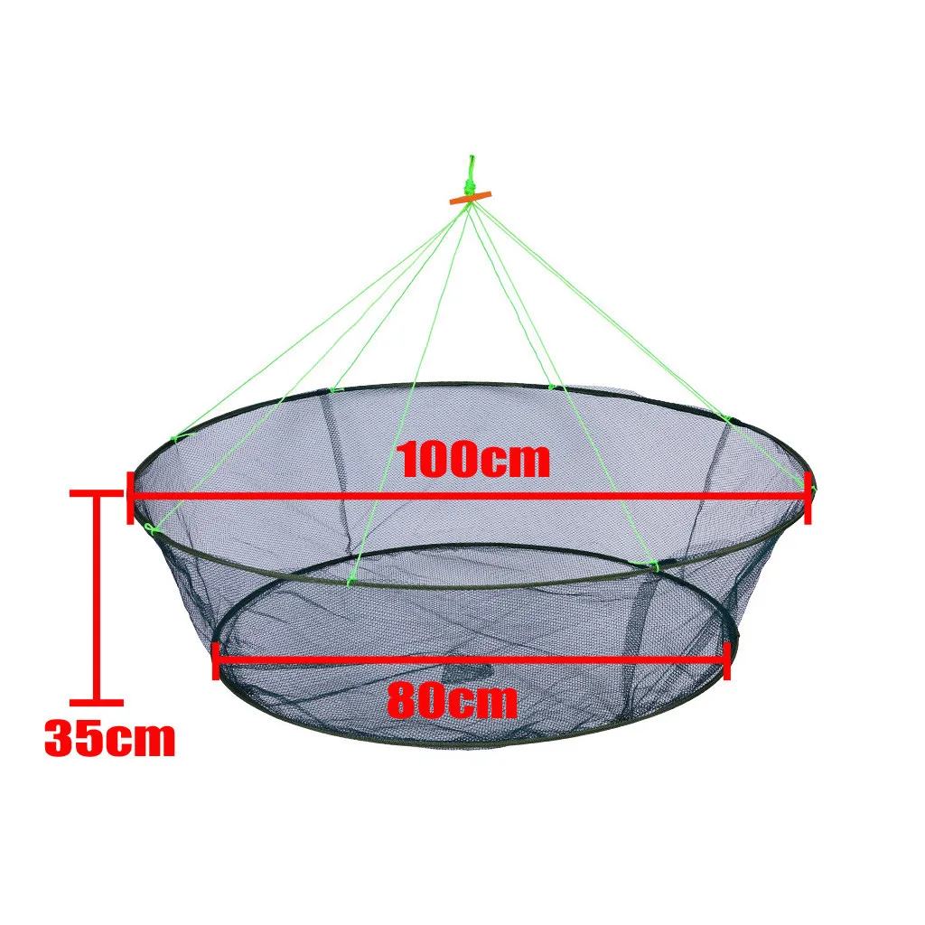 Large Foldable Drop Net Fishing Landing Prawn Bait Crab Shrimp Portable collapsible fishing nets |