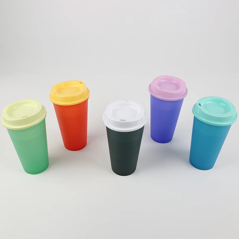 

5Pcs/Set Straw Cup Without Logo Reusable Cups Plastic Tumbler Cold Coffee Mug Christmas Party Gift Color Changing Confetti Cup