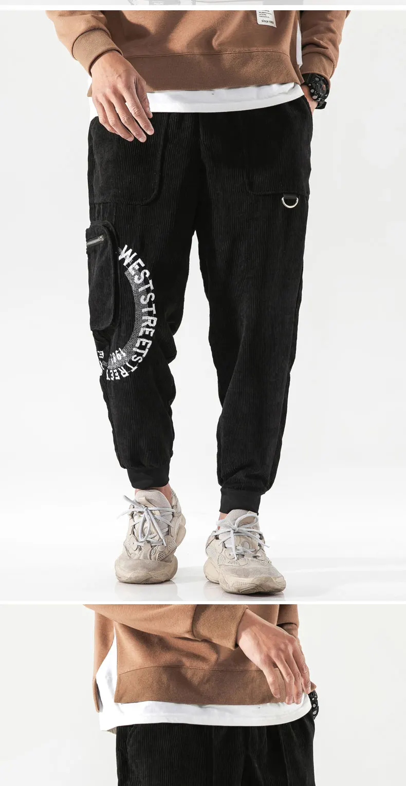 VODOF мужские повседневные удобные шаровары свободные Homme Jogger брюки на шнурке мужские брюки плюс размер брюки в китайском стиле
