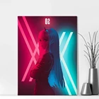 Картина на холсте Zero Two 02 DARLING In The FRANXX аниме плакаты и принты Современная манга Настенная картина для спальни домашний декор
