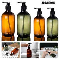 12pcs 300500ml bathroom soap dispensers amber shampoo air lotion container press foam pump bottle for bath soap gel cosmetics