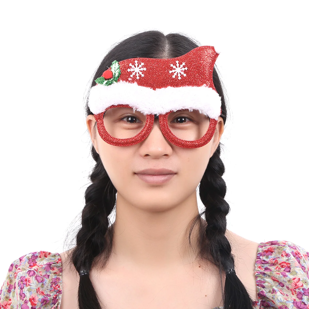 

6Pcs/12Pcs Christmas Glasses Frame Holiday Costume Fancy Dress Accessories Chriatmas Decoration Creative Eyeglasses Eyewear