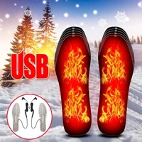 1 pair usb electric heated insoles foot warmer heated boots shoes pads winter outdoor ski warming insoles waterproof