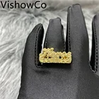 Женское кольцо в стиле хип-хоп VishowCo, Золотое модное кольцо с надписью в стиле панк, 2021