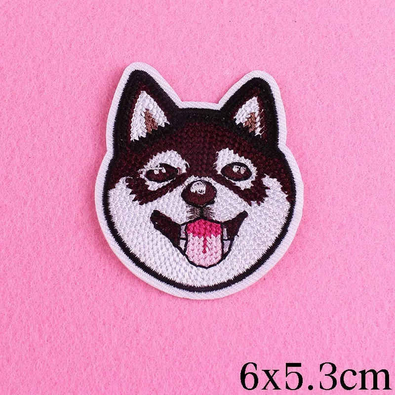 Нашивки с вышивкой милой собаки для одежды Тедди Хаски полосы наклейки утюгом