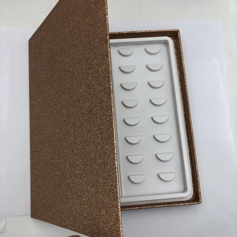 1 pcs rose gold book Mikiwi Заказная упаковка блестящая бумага магнитная ресница книга с лотком ресницы, фирменная торговая марка логотип упаковочная коробка пустой чехол - Цвет: 1 pcs rose gold book