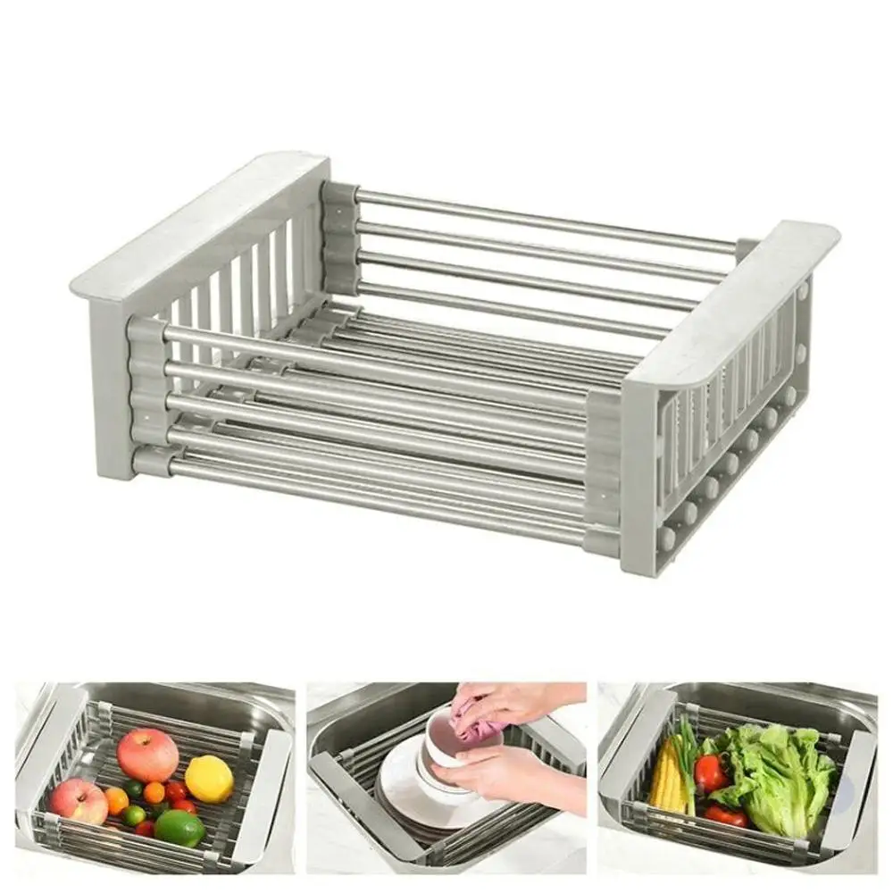 Многофункциональная полая корзина для мытья кухонной раковины бинауральная