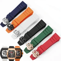 for richard mille rm055 011 men silicone rubber waterproof watch bracelet watch strap watch belt watch band watch accessories