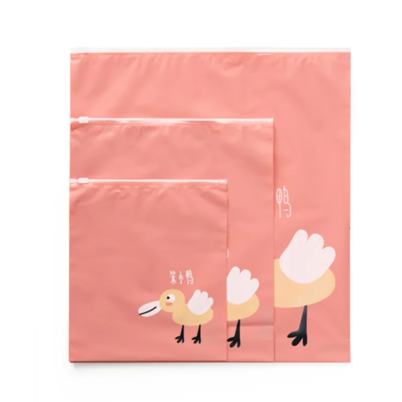 

Travel Classification Clothing, Underwear, Finishing Bags, Self Sealing, Lovely Cartoon Plastic Waterproof Travel Bags.