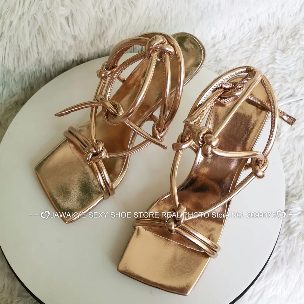 Сандалии-гладиаторы женские с перекрестными ремешками босоножки на высоком