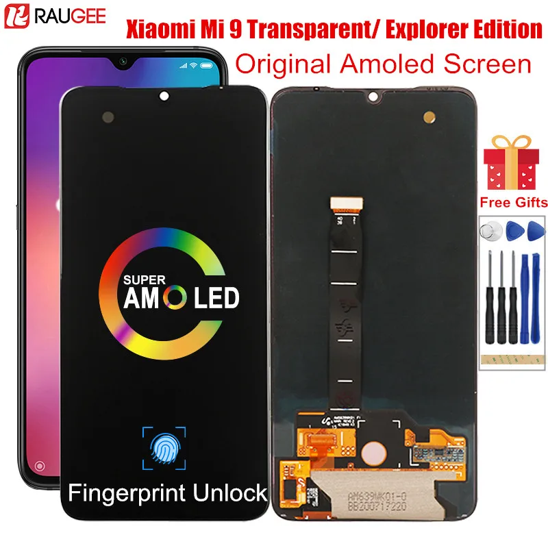 

Дисплей для Xiaomi Mi 9 Transparent Edition Amoled, ЖК-дисплей с сенсорным экраном, сменный экран для Mi 9 Mi9 Explorer Edition, оригинал