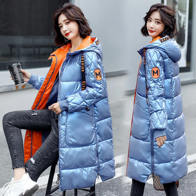 

Зимние Куртки Женские глянцевые базовые пальто Базовые Куртки Chaqueta Mujer Casaco Feminino Parka пальто женская зимняя одежда High Street