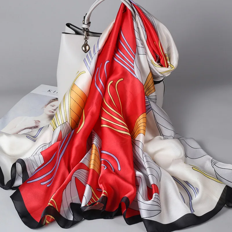 2020 новый дизайн шелковый шарф для женщин летний тонкий солнцезащитный с юбкой