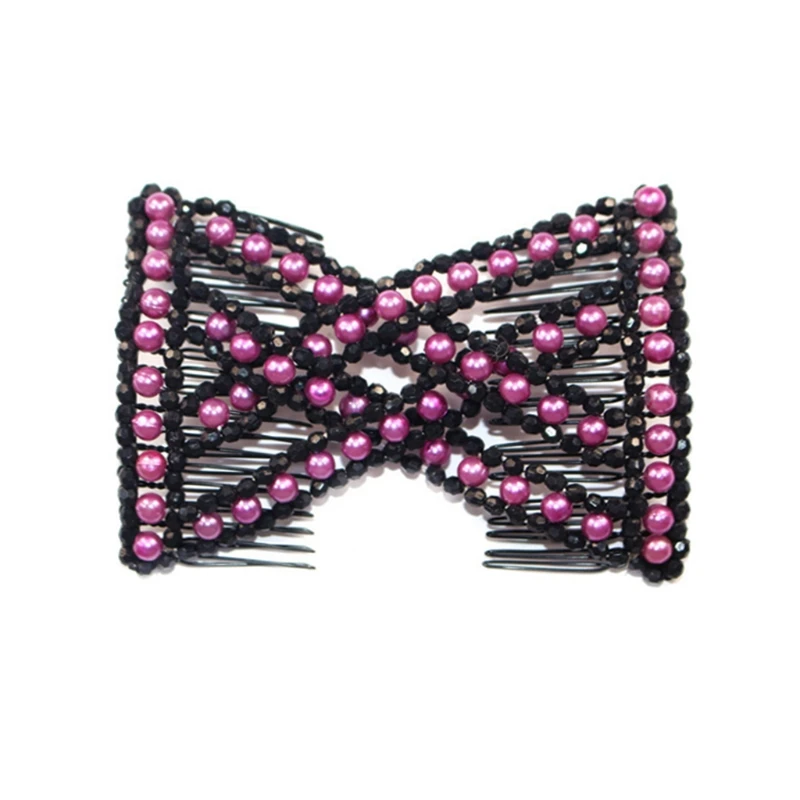 Волшебная расческа для волос EZ бисера двойной эластичные тонкие женские клипсы