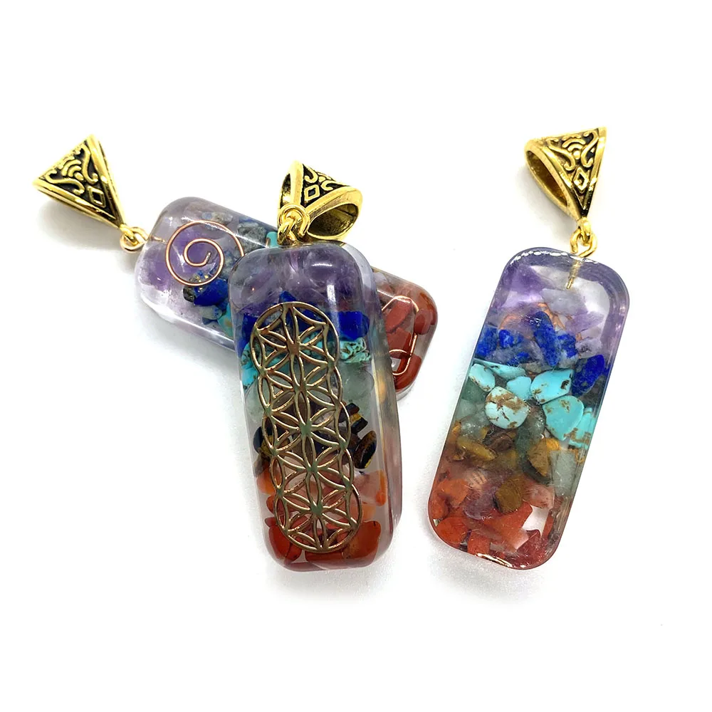 Подвеска из натурального камня в сочетании модные изысканные ювелирные изделия