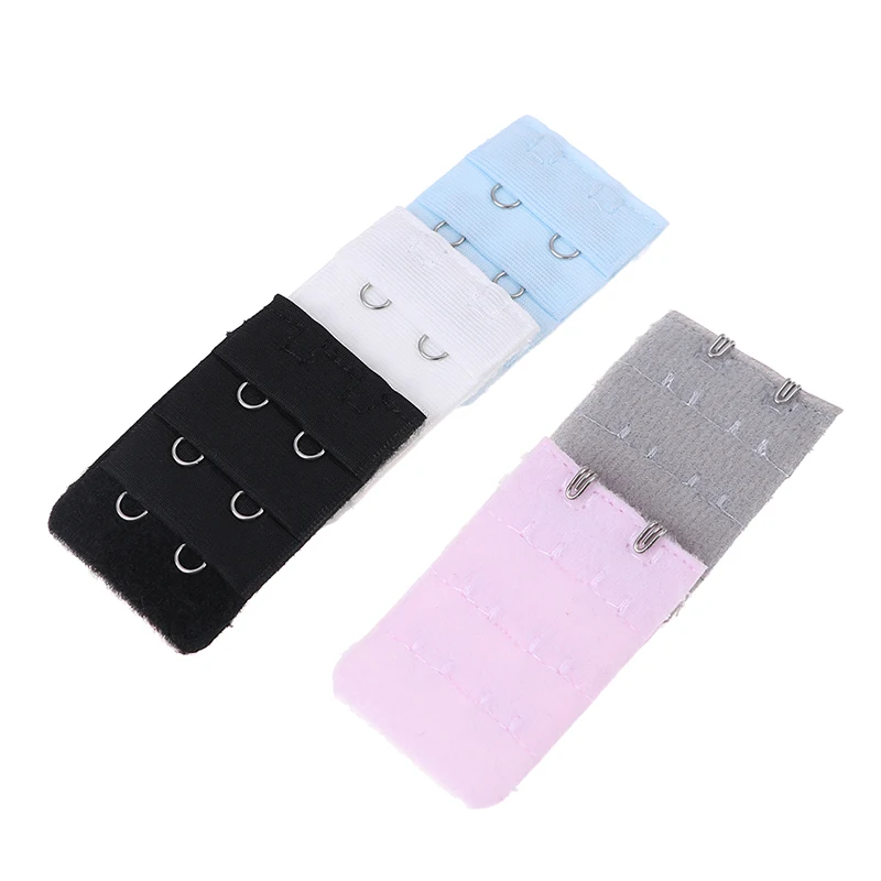 

5pcs/10pcs Clasp Extension Elastic On Strap Soft Bra Band Ladies 3 Rows 2 Hooks Or 1 Rows 3 Hooks Bra Extender Nylon