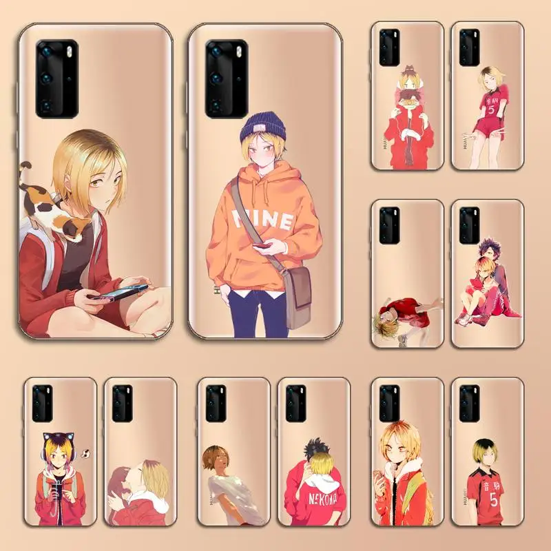 

Kenma Kozume of Haikyuu Phone Case Transparent for Huawei P20 P30 P40 lite pro P smart 2019 honor 8x 10i