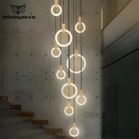 modern led rings pendant lights nordic loft living room pendant lamps restaurant kitchen hanging lamps home decor light fixtures