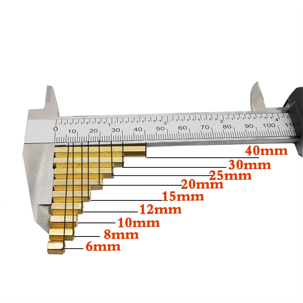 100 шт./лот M3 Внутренняя прокладка Шестигранная гайка шаговый винт латунная резьба