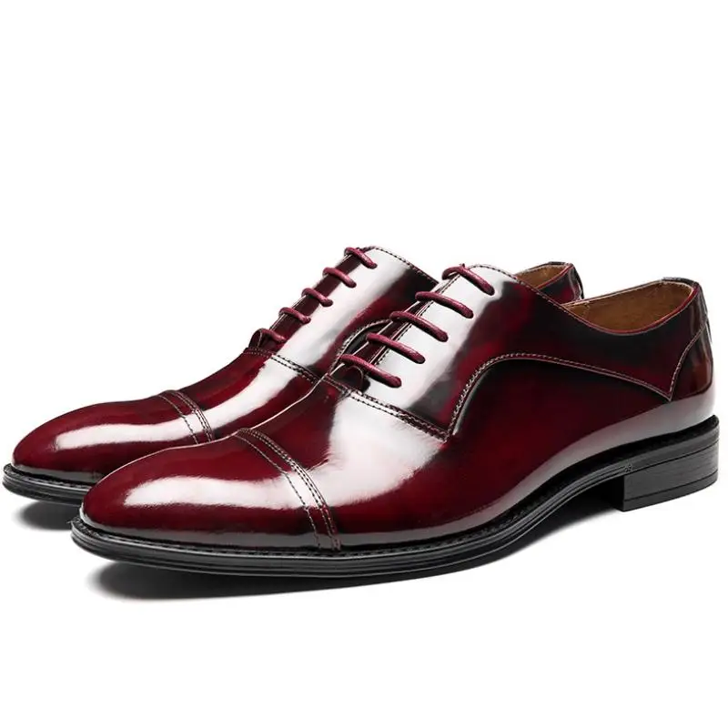 

Patent Leather Wedding Dress Shoes Men Daily Business Office Work Shoes Trendy Patchwork Round Toe Designer Shoes Big Yards 46