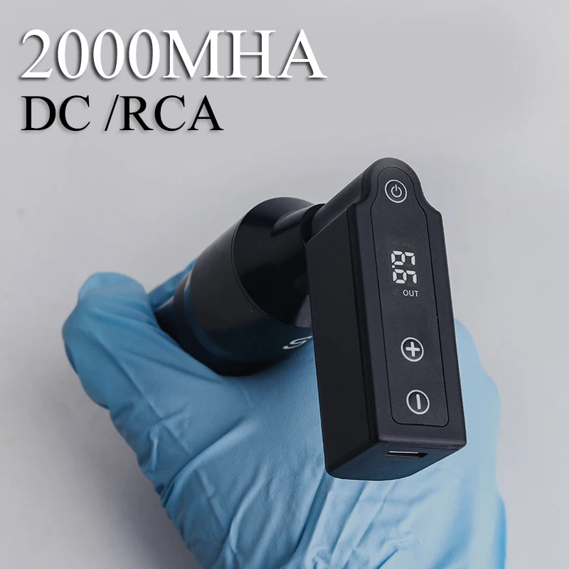 

Блок питания DC/RCA для тату-машинки, мини-аккумулятор 2000 мha со светодиодным цифровым экраном, портативные принадлежности для тату