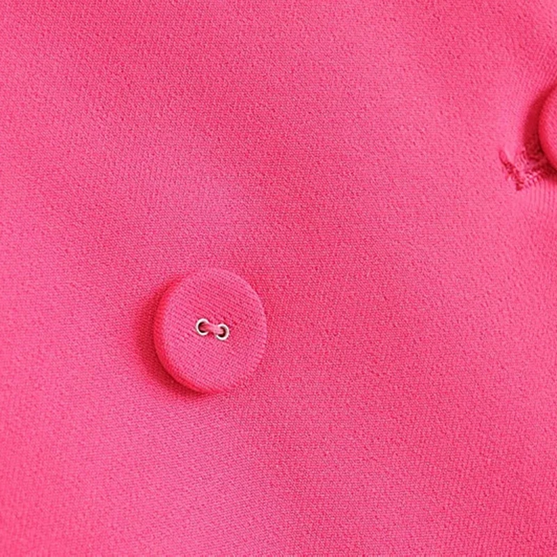 

women fashion Internet hot long puff sleeve blazer summer office lady chic v-neck double button long jacket outwear women blazer