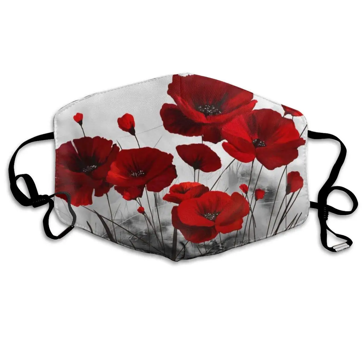 

Mouth Mask Red Poppy Flower Print Winter Masks - Breathable Adjustable Windproof Mouth-Muffle, Camping Running For Women And Men