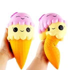 Двойной смайлик, мороженое, кавайные сжималки, медленно восстанавливающие форму, мягкое сжимание, Сжимаемый хлеб, игрушки, декор для телефона, подарки, Прямая поставка