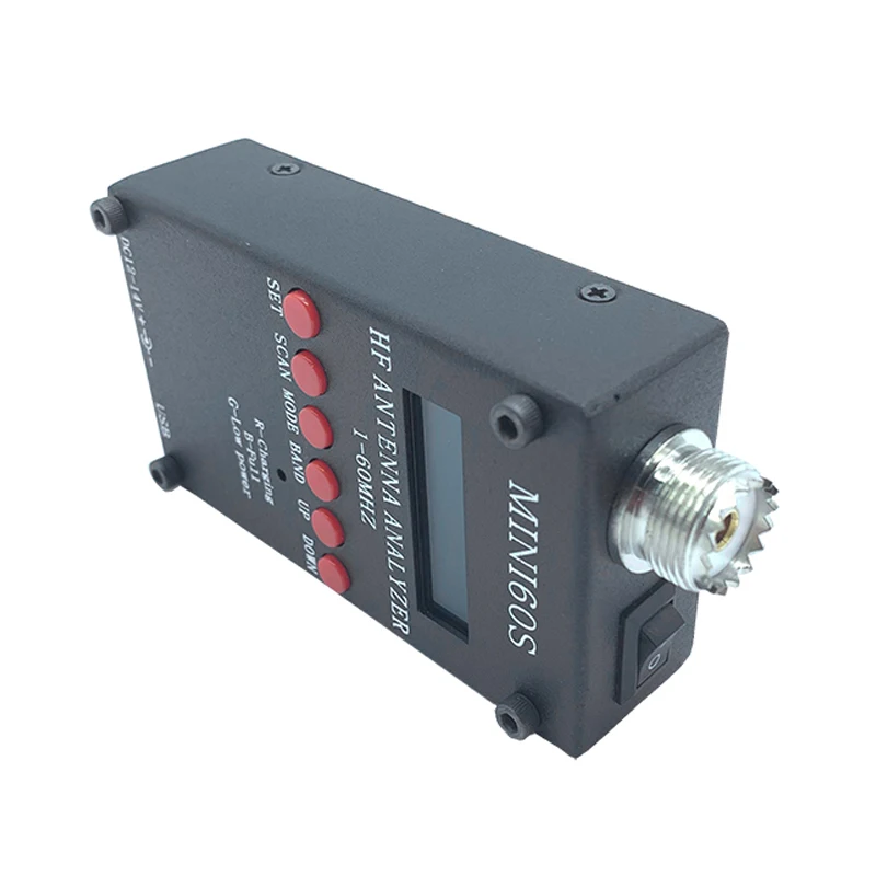 

Mini60S 1-60MHz HF ANT SWR Antenna Analyzer Meter with BT Android APP PC Software for Ham Radio Hobbists DC 12-14V