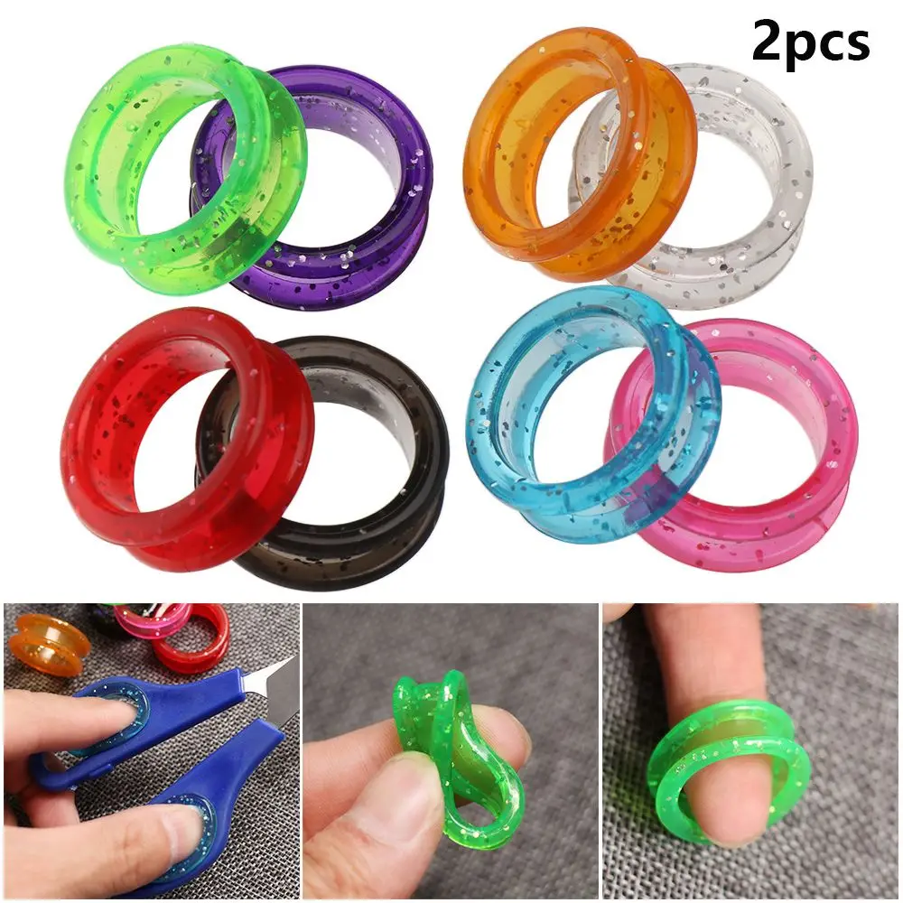 

2Pcs New Professional Colorful Durable Pet Shears Accessories Silicone Ring Fit For Shears Grooming Scissors Ring