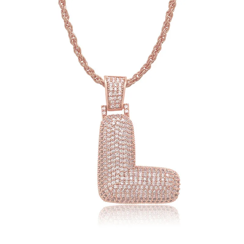 Женское Ожерелье с буквами из Кубического циркония золотого и серебряного цвета