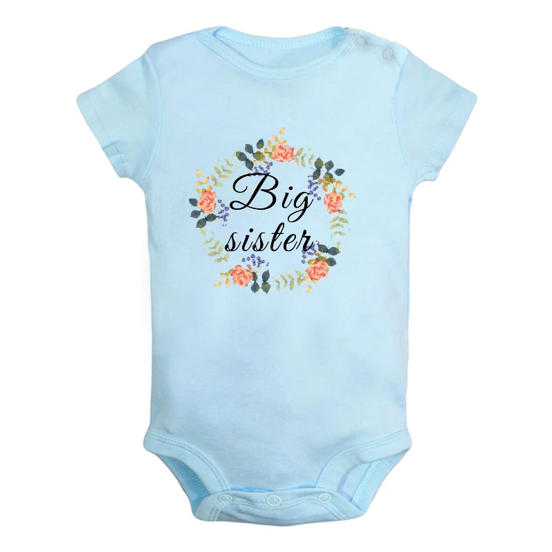 Одежда для новорожденных с цветочным принтом big sister boy little brother комбинезон малышей