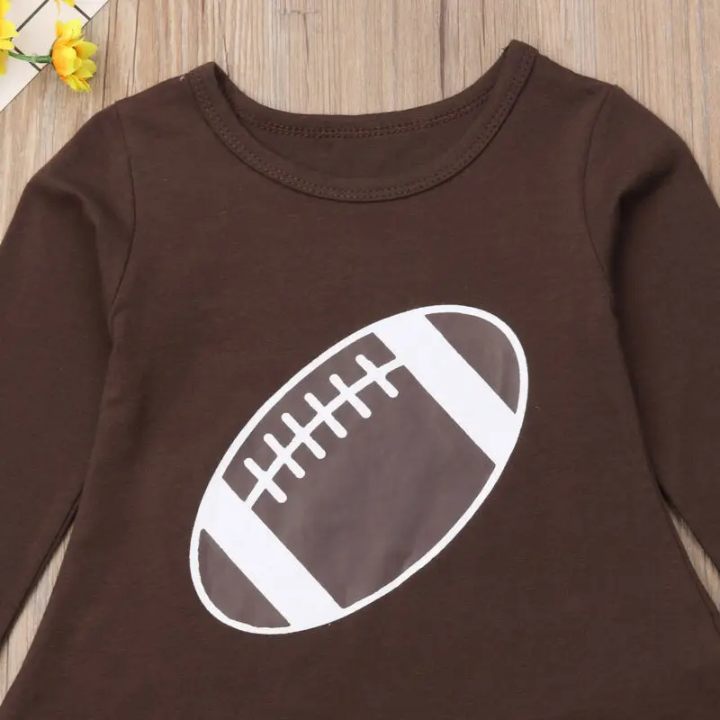 Футбольная форма для маленьких девочек футболка топ платье + длинные штаны