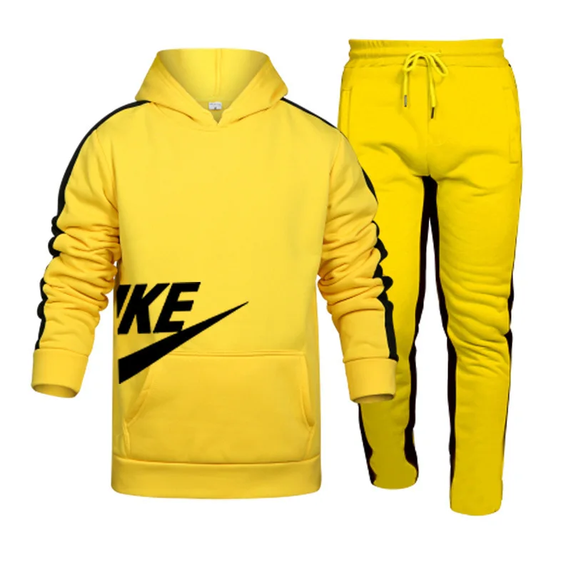 

monos deportivos para mujer New men's plus size fall/winter sweater suit running fitness sports leisure men's hooded sweater