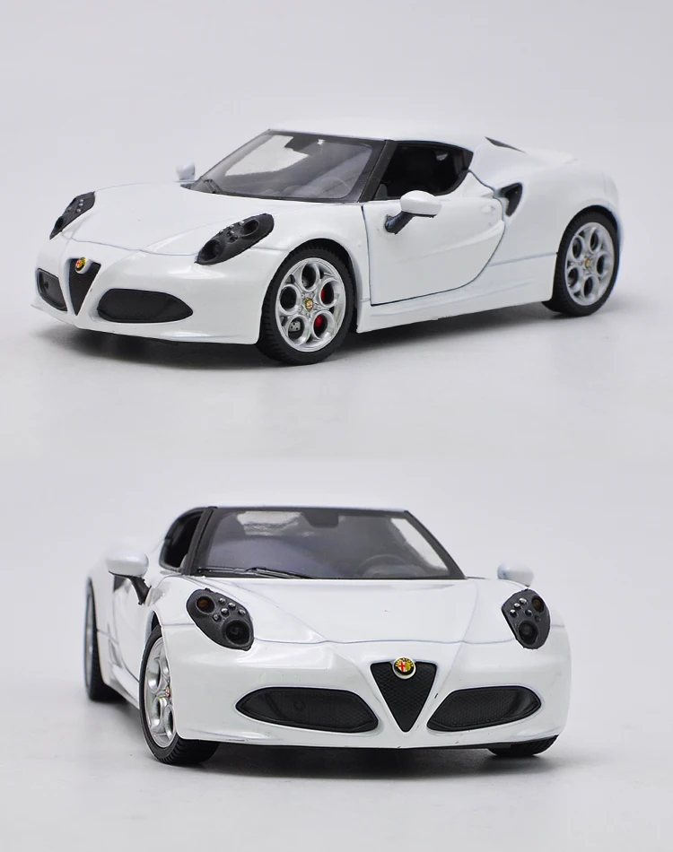 Изысканный 1:24 ALFA Romeo 4C спортивный автомобиль сплав модель, моделирование литой металл коллекция и Подарочная модель украшения