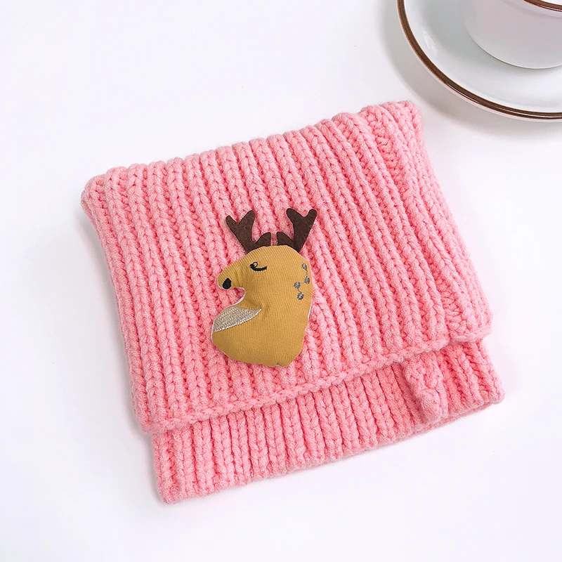 

Winter Children Cute Cartoon Knit Soft Scarf for 2-12 Years Old Girl Kid Neck Collar Baby Cartoon Scarves Fashion Warm Collar