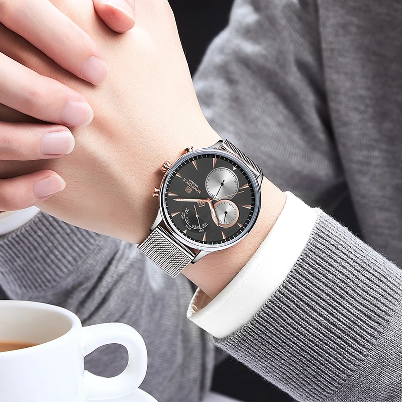 NAVIFORCE Лидирующий бренд мужские спортивные часы Роскошные Кварцевые