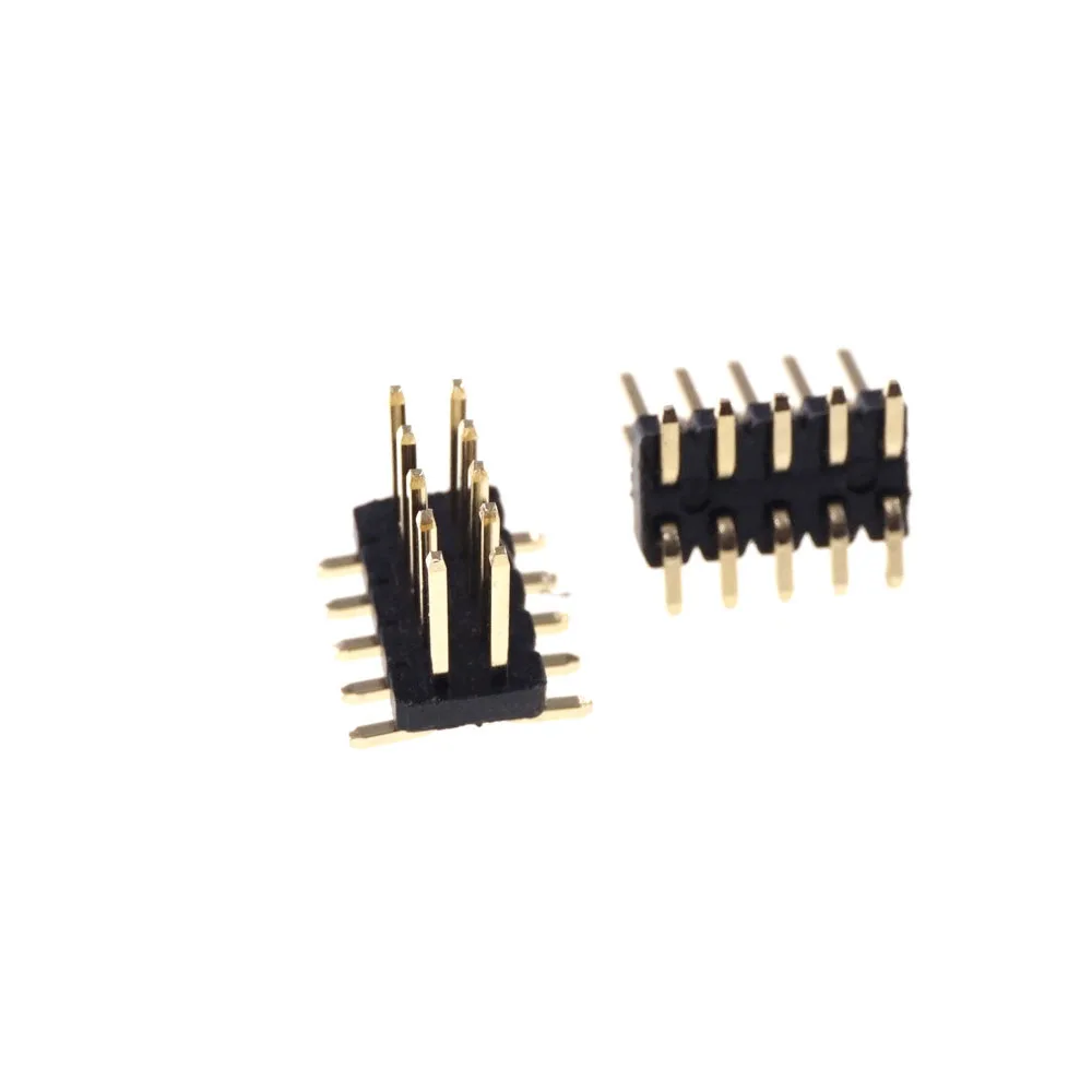 100 шт. 2x5 Positioin 10 контактов 1 27 мм штекер PCB двухрядный прямой SMT Золотая флэш-вспышка