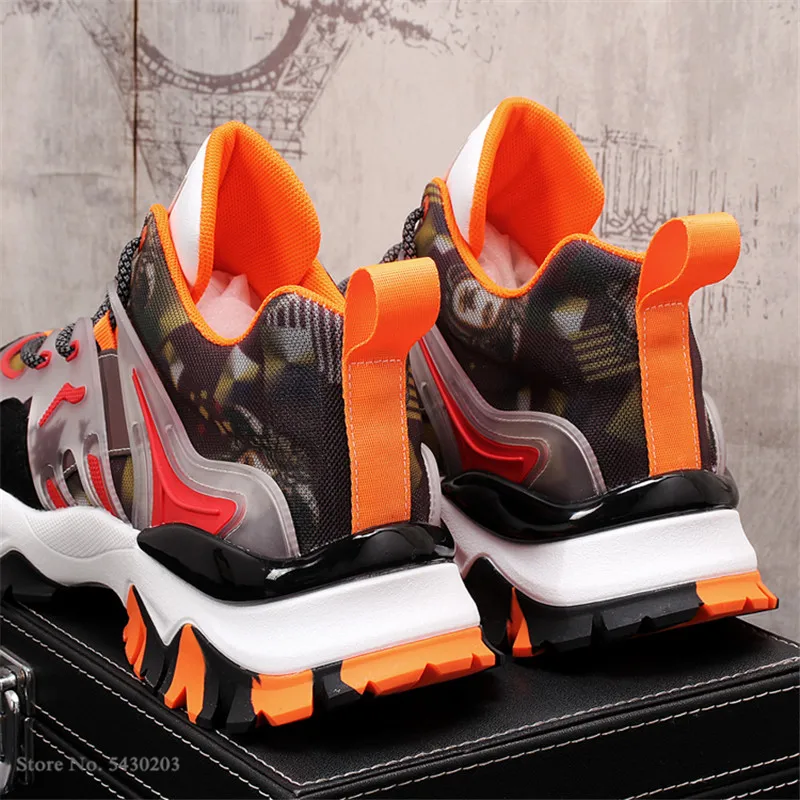 New Designer Men's Shoes Print Punk Hip Hop Casual Fashion High Tops Sneakers Height Increasing Zapatillas | Обувь