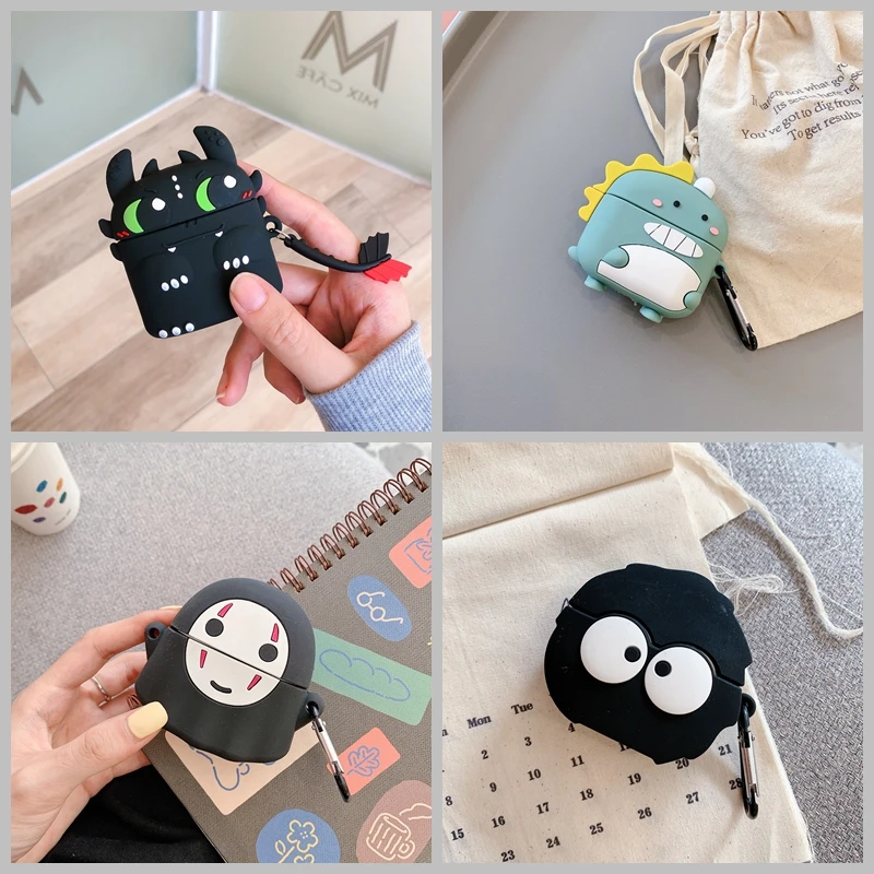 Для QCY T8 чехол милый динозавр мультфильм Беспроводной наушники силиконовый s для T