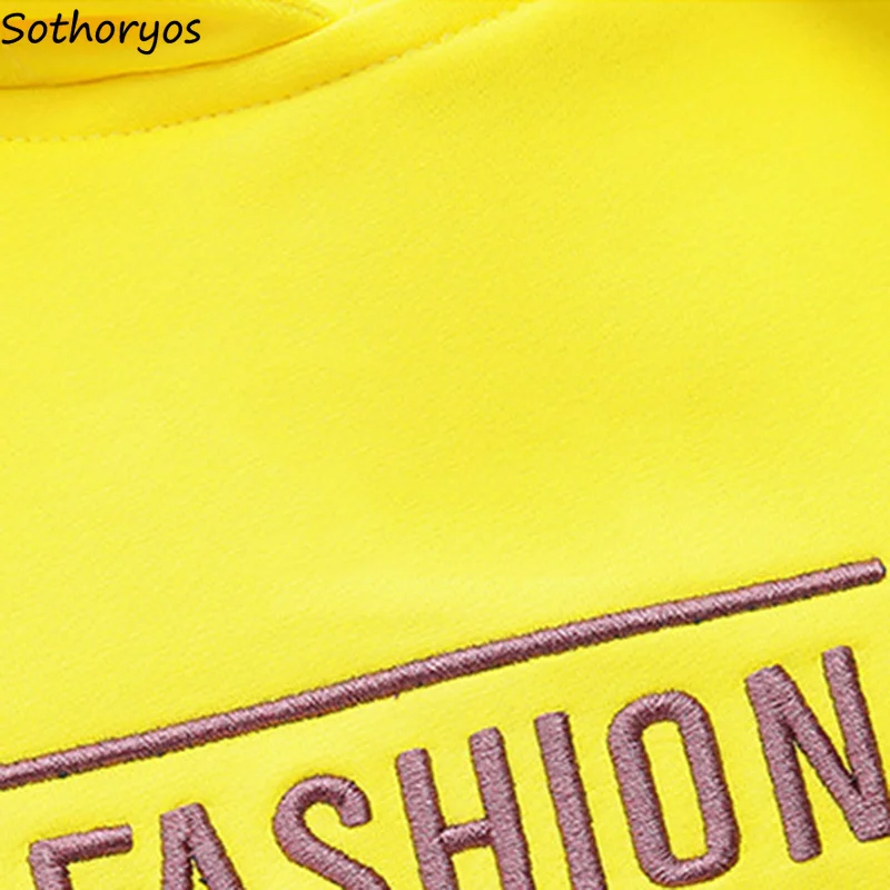 

Women Sets 2020 Hooded Letter Printed Plus Size Simple All-match Clothing Womens Korean Style Full Length Straight Leisure Set