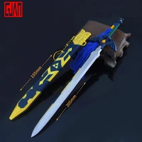 the hyrule fantasy game surrounding master sword with sheath weapon model full metal crafts toy ornaments boy gifts outdoor