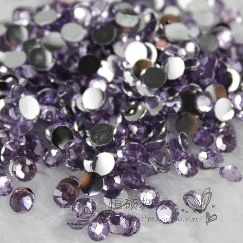 Light violet 1000 шт 2 мм-6 мм смола с плоским основанием, не патч хрустальные стразы для одежды Декорации для ногтей блестящие DIY Ювелирные изделия и телефон - Цвет: Light violet