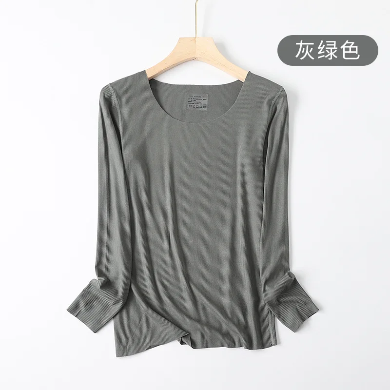 

Casual T-shirt Sleeveless Solid Color T Shirt Women Clothing Long Sleeve T Shirt Women Tops 21-353
