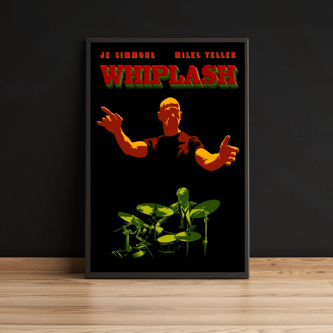 Барабанная барабанная установка Whiplash коллаж музыка джаз альтернатива арт-деко